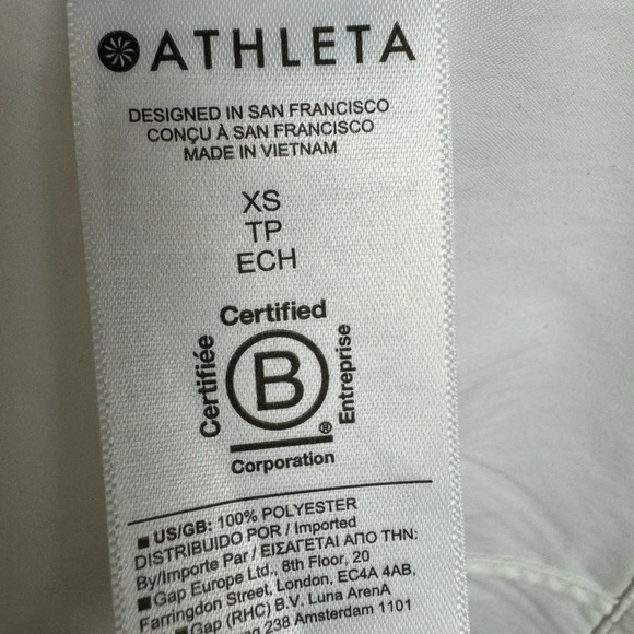 ATHLETA Performance Button Front Short Sleeve Shirt size XS TP - Picture 3 of 7